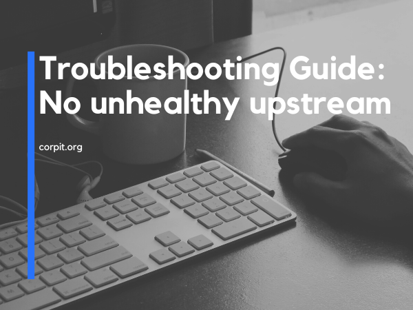 Troubleshooting Guide No unhealthy upstream